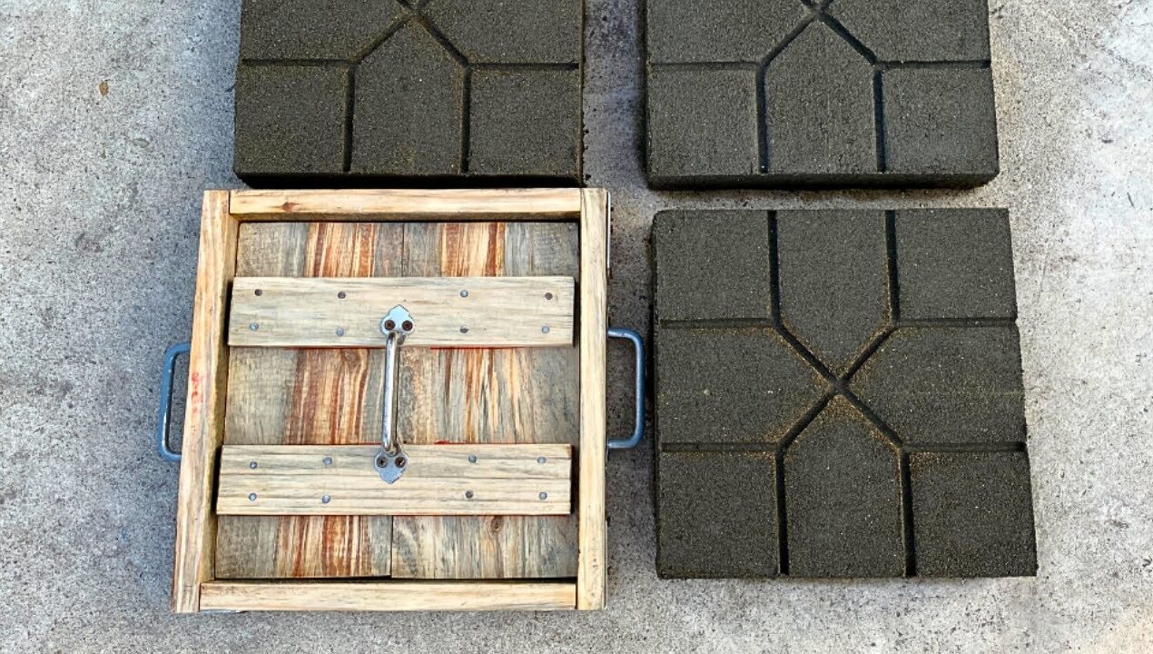 How to make bricks to decorate the garden with cement – From pine molds