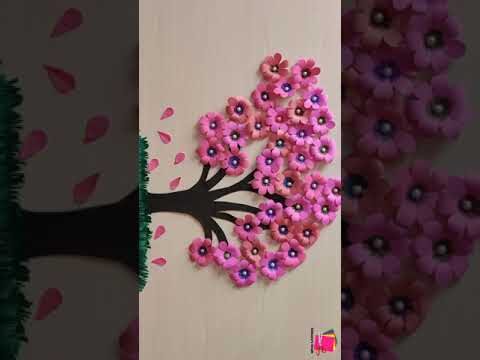 Easy Wall Decoration Ideas With Paper | Paper Wallmate | #shorts |