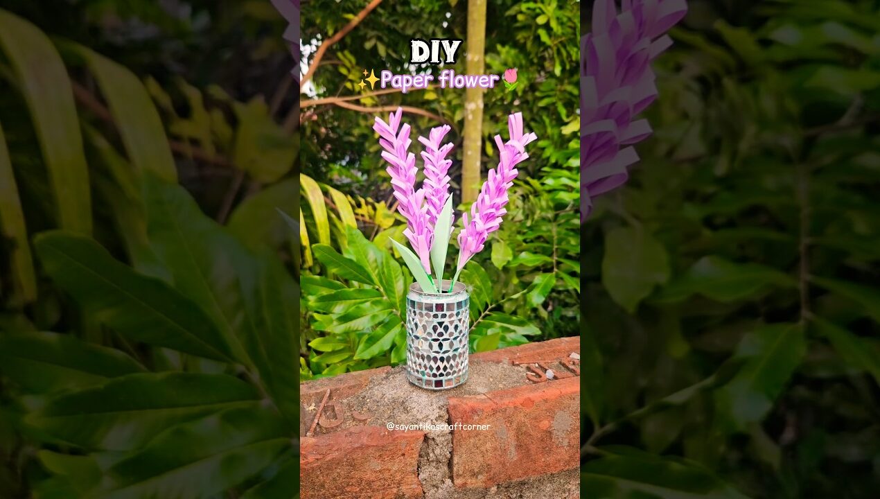 DIY paper flower🌷 | Easy DIY #diy #aestheticroomdecor #craft #art #papercraft #paperflower #paperart