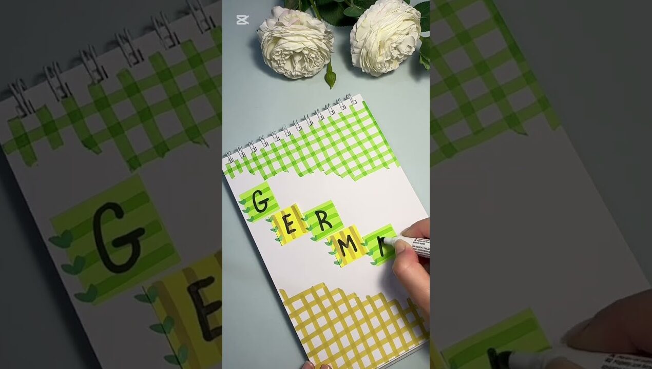 Creative Front Page Idea💚German #art #frontpage #diy