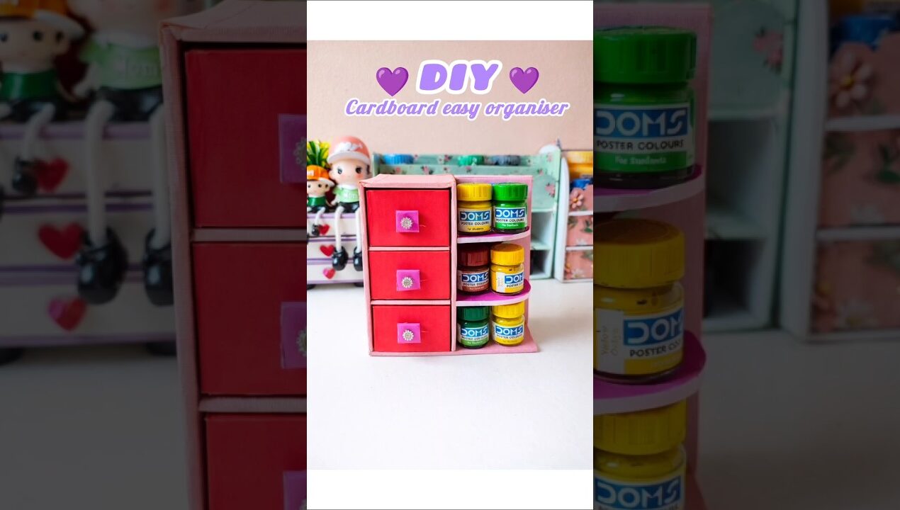 cardboard easy organiser useful amazing craft idea ✨💜✨
