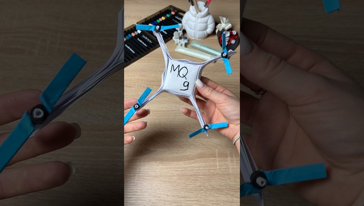 Tiny Paper Drone 🚁 DIY That Actually Spins