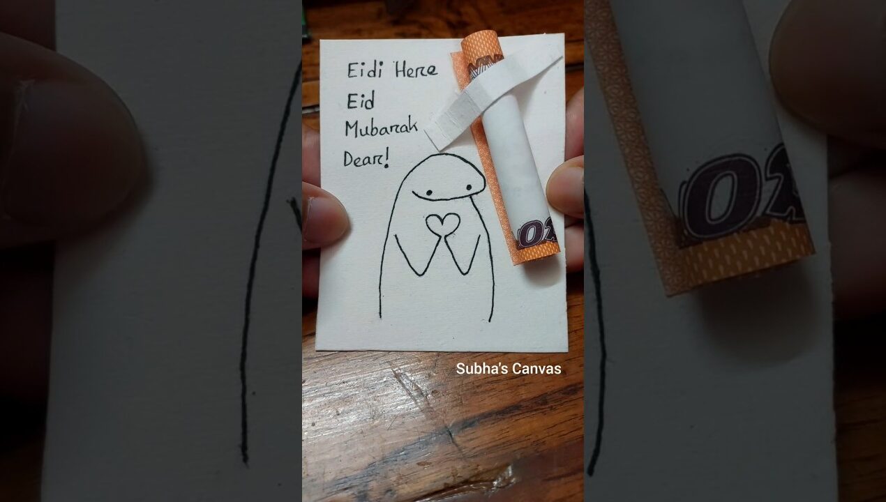 Eidi Card🌙✨ #artreels #diycard #diyideas #artcraft #eidmubarak
