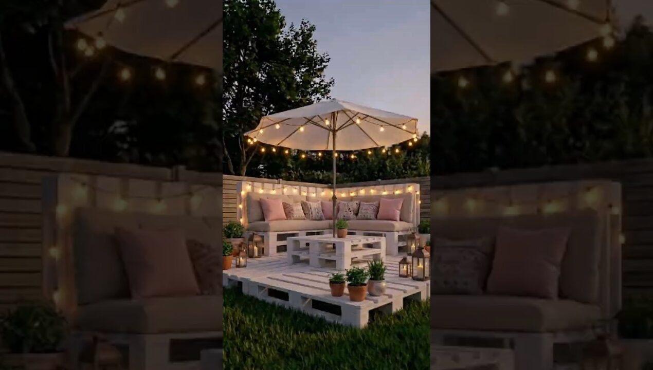 I Built a Luxury Backyard From $0 Pallets! #construction #build