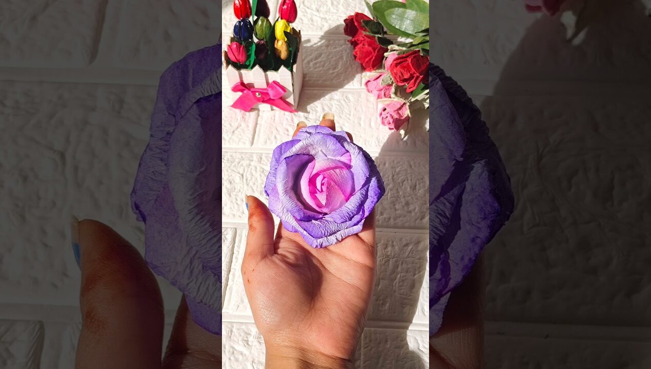 aesthetic tissue paper rose #diyrose #aestheticrose #aestheticroomdecor #handmade