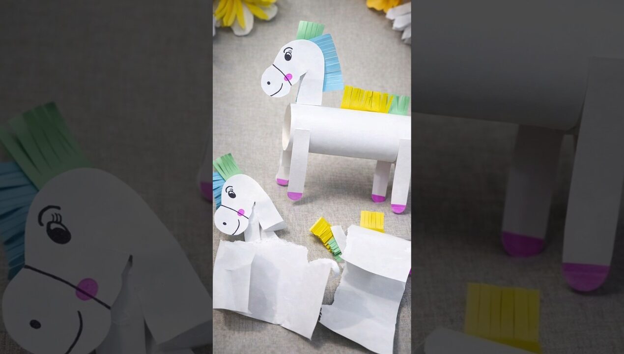 magical unicorn paper craft/ paper unicorn craft #craft #papercraft #diy #toys #kids #shorts #viral
