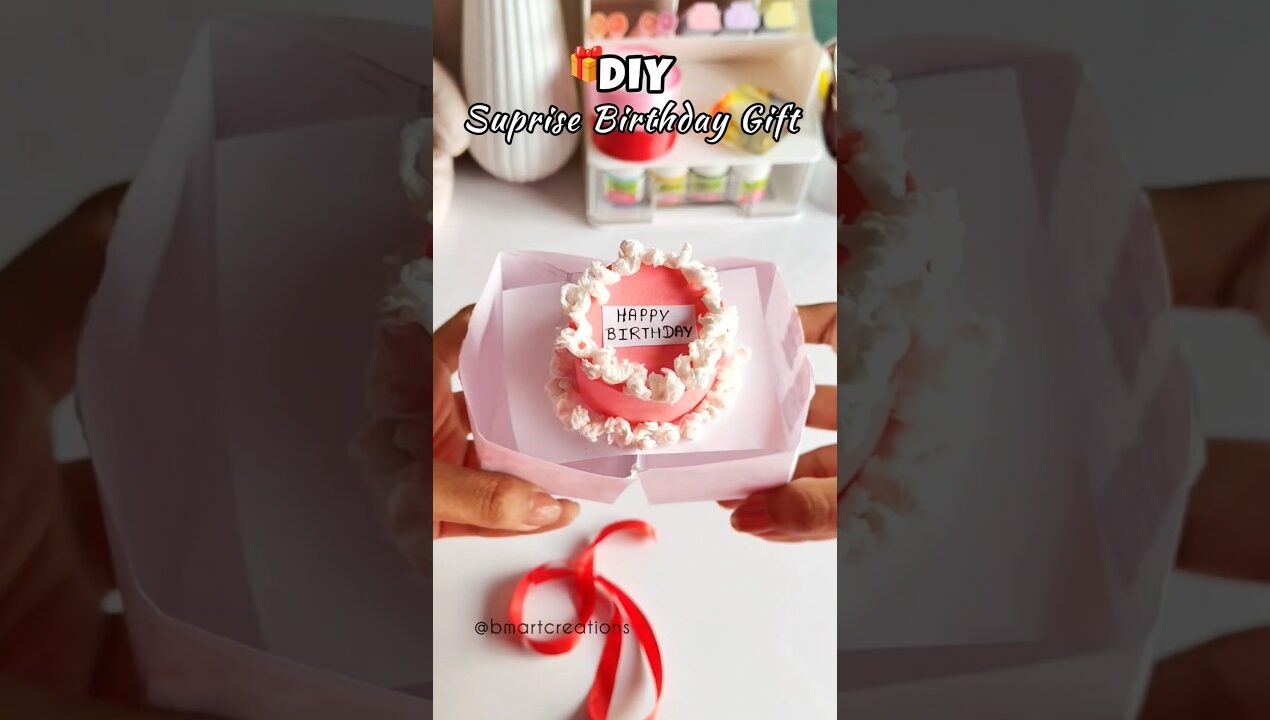 🎁 DIY Suprise Birthday Gift Box #shorts #viralshorts #birthdaygift #handmade #diy #artshorts