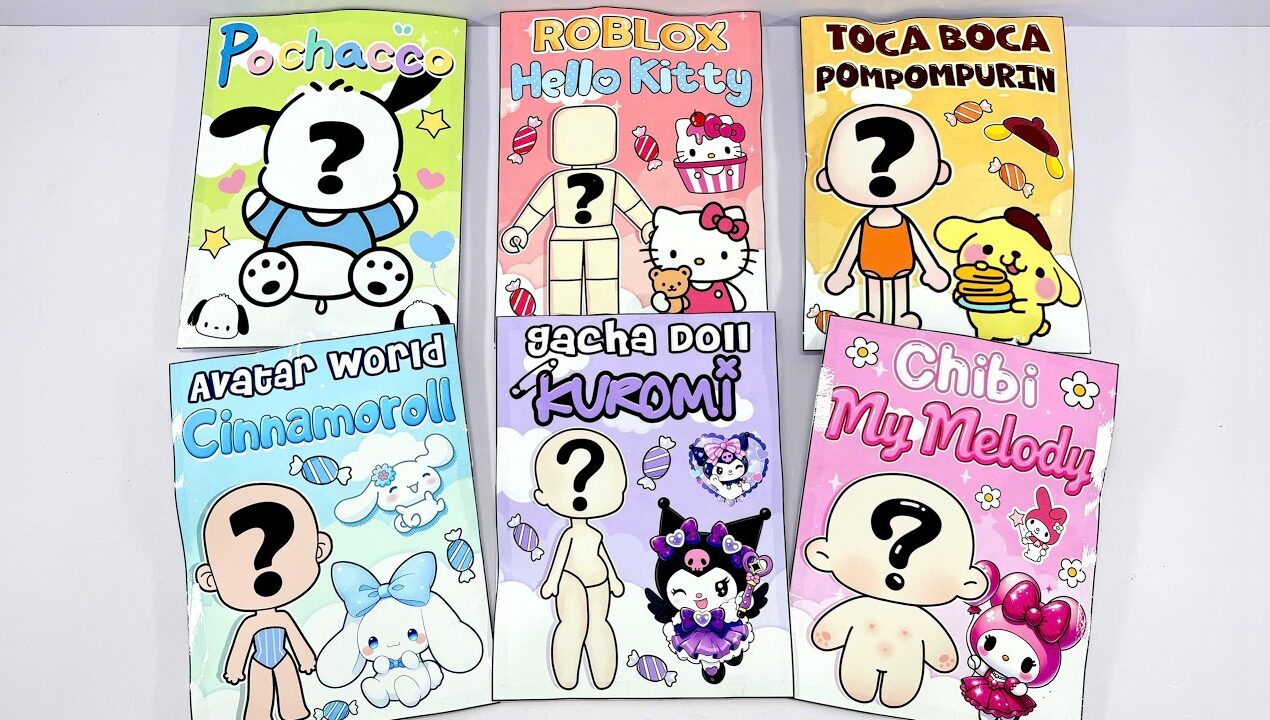 🌈Paper DIY🌈 SANRIO Secret Blind Bag 1000$| Gacha, Roblox, Tocaboca, Avatar World, Chibi | ASMR