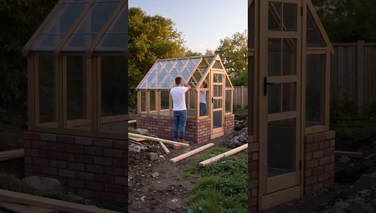 From Messy Backyard to a DIY Greenhouse Garden