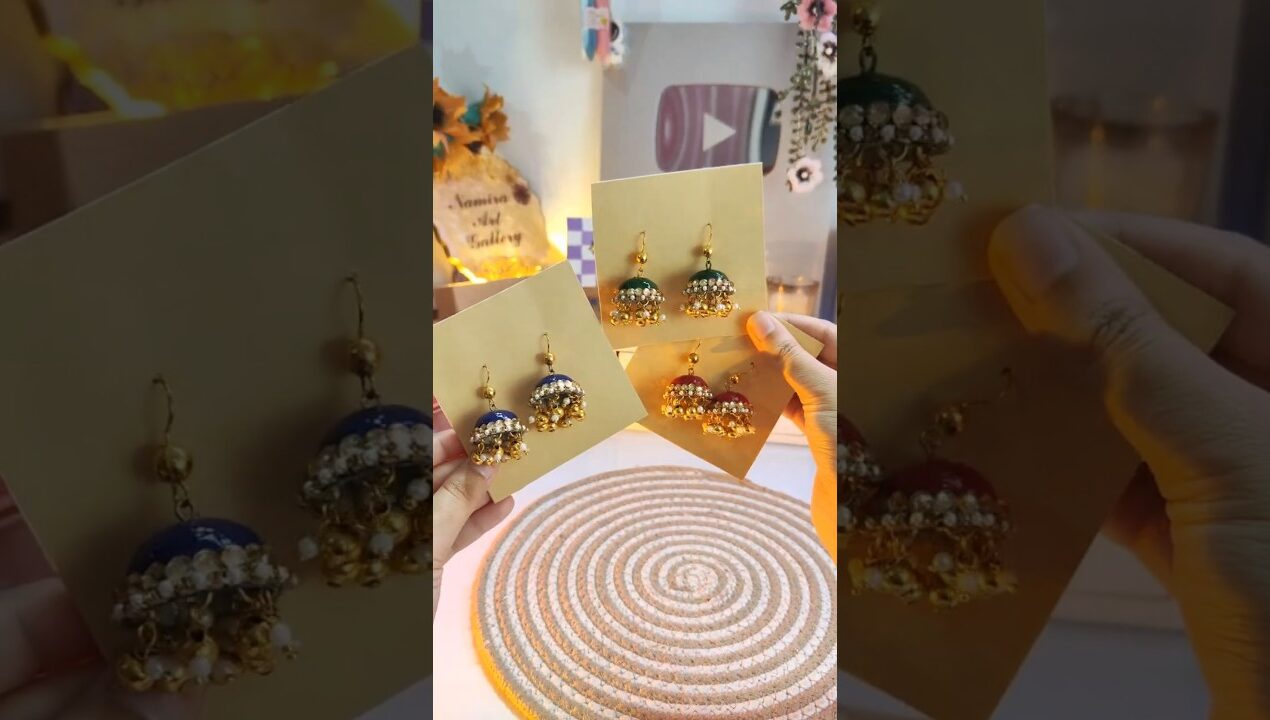 DIY Jhumkey💙✨ | Handmade Jewellery |#shorts #diy #handmade #howtomake #viral #trending