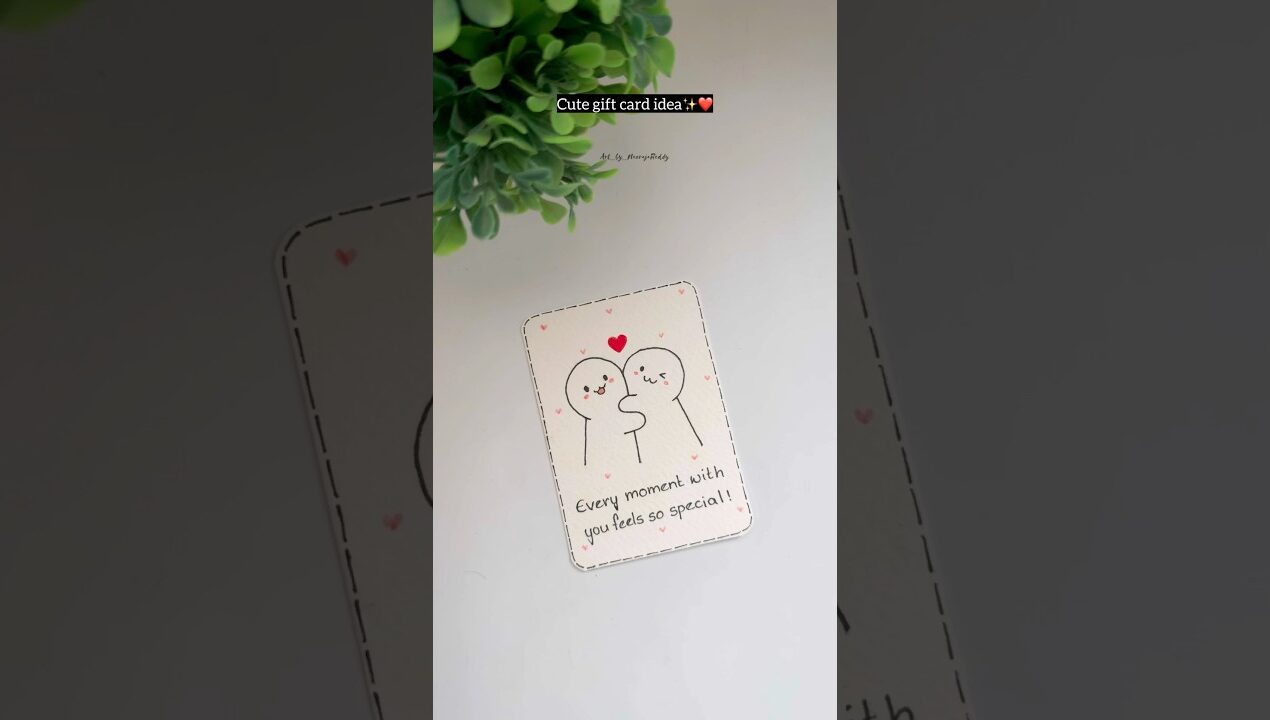 Handmade card for your loved ones | easy gift card ideas #diy #craft #handmade #giftideas #couple