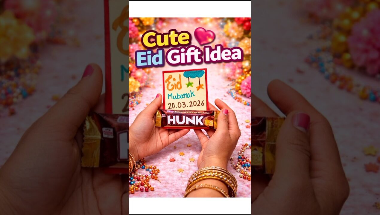 ✨ Cute Eid Gift Idea | Easy DIY Chocolate Card 🎀🎁#EidGiftIdea#DIYEidGift#EidMubarak#HandmadeGift#eid