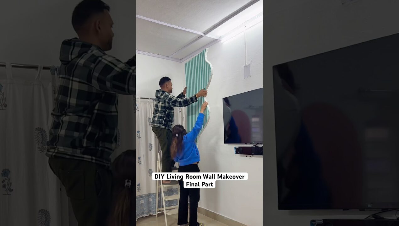 DIY Living Room Wall Makeover Final Part #homedecor #viral #diy #diyhomedecor #diyideas #diycrafts