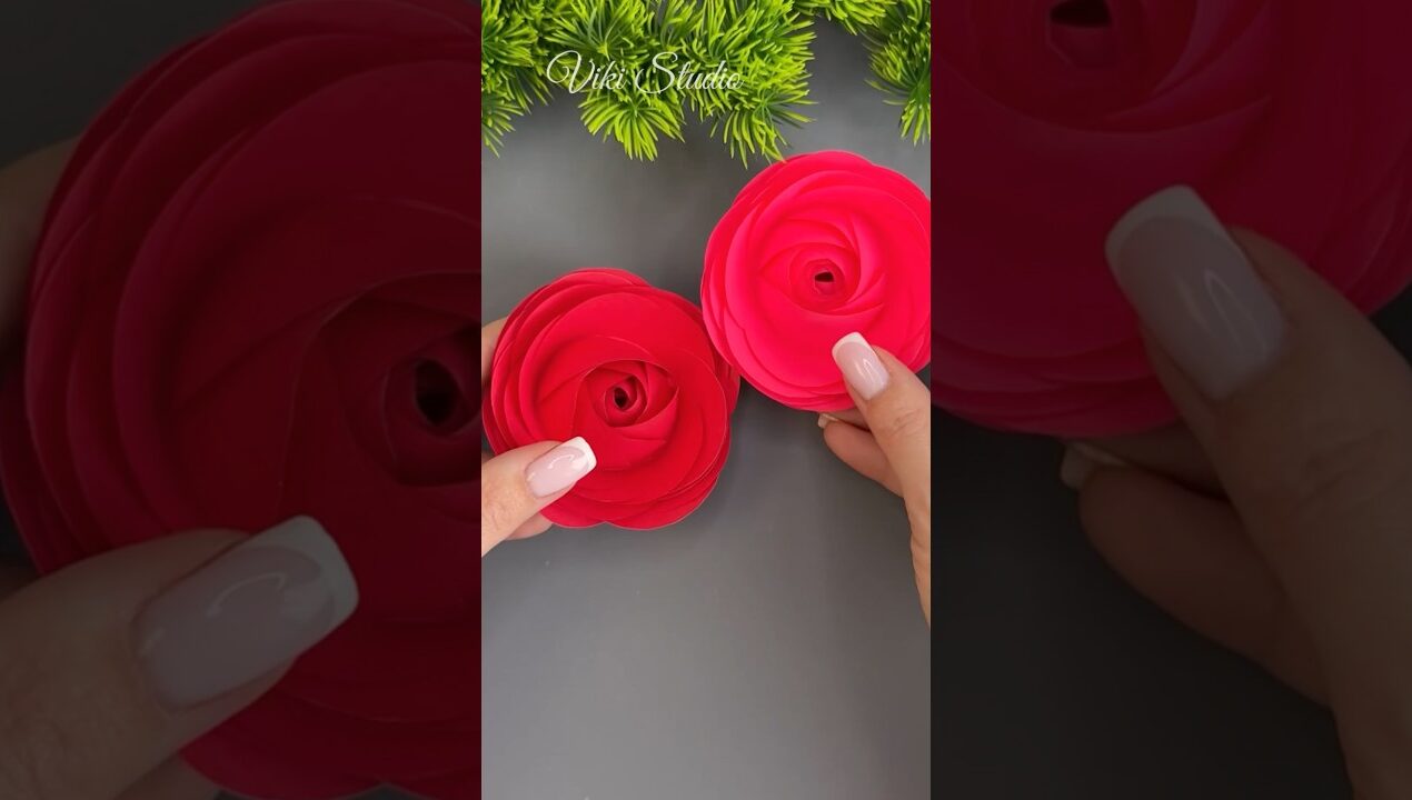 DIY cute Rose flower 🌹#viral #diy #craft #diyideas #papercraft