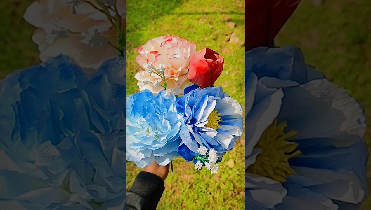 Aesthetic Peony Flower From Tissue Paper #diy #craft #peony #shortvideo