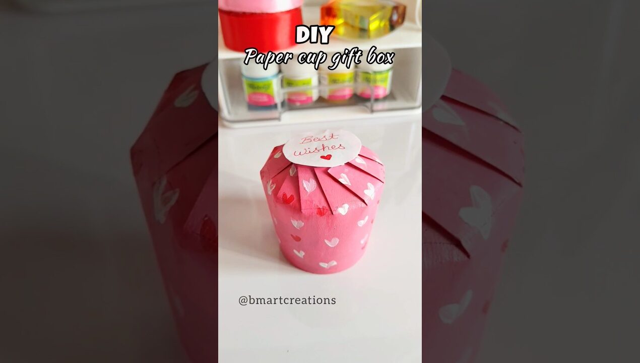 🎁 DIY paper cup gift box #shorts #viralshorts #giftideas #handmade #diy #artshorts