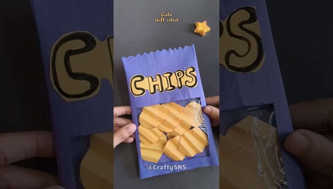 Message chips packet😋😻#diy #craft #gift #shorts #shortvideo #fyp