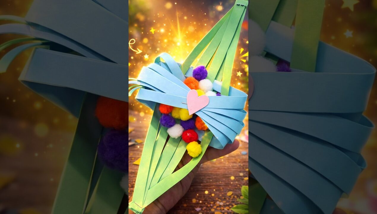 basket craft ideas with paper/ paper sheet basket craft #craft #papercraft #basket #kids #shorts #yt