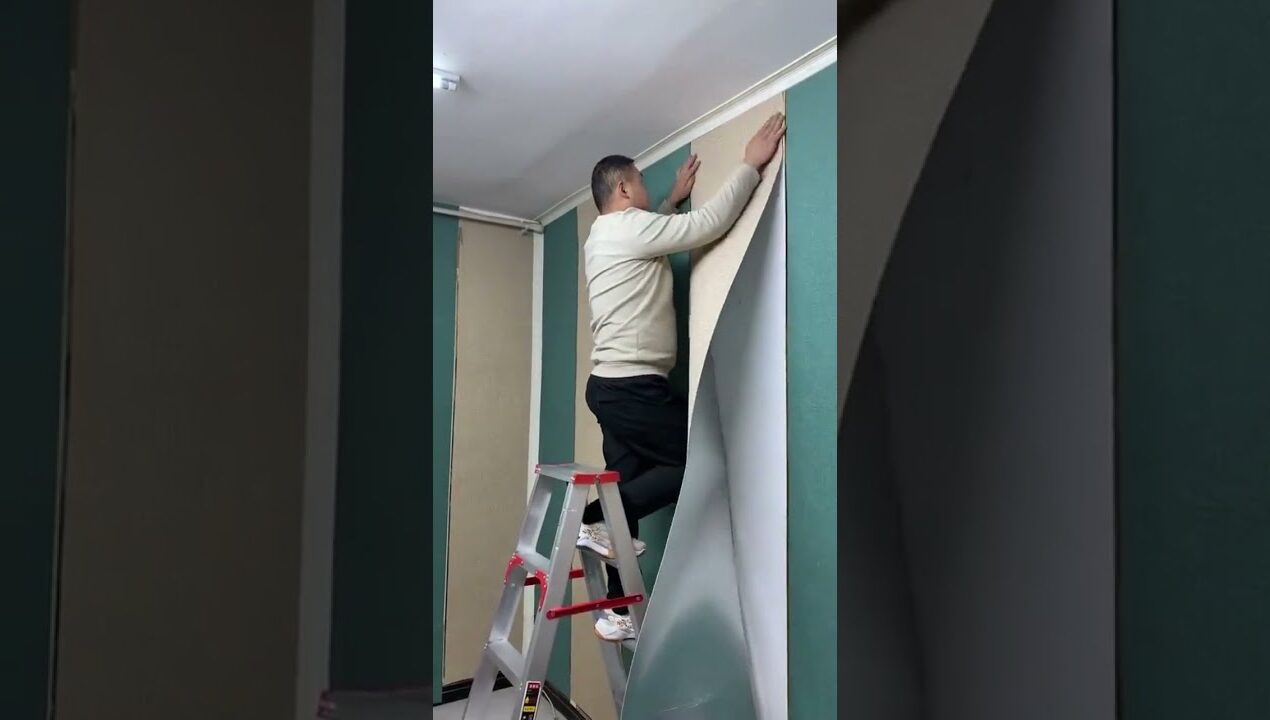 DIY Decor Installing Foam Based Decorative Wall Covering Panels! #diydecor #wallpanels