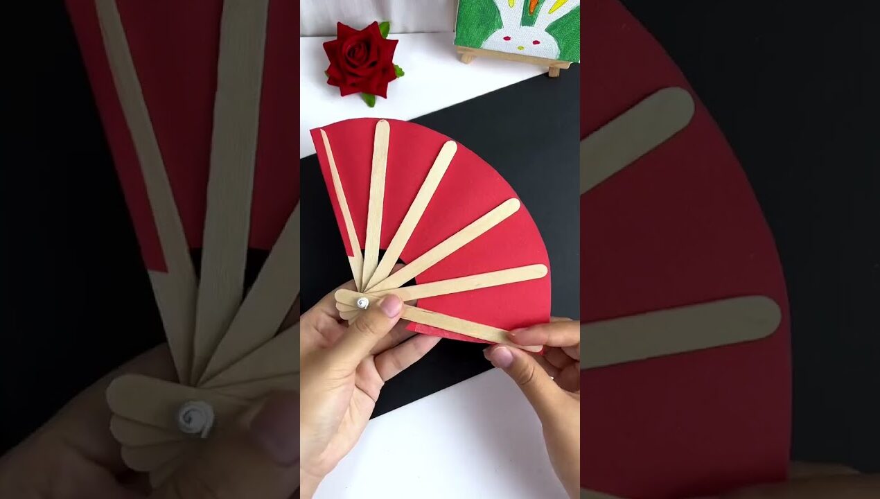 This watermelon fan is so fun, simple and easy to make, let’s learn together parent-child handmade