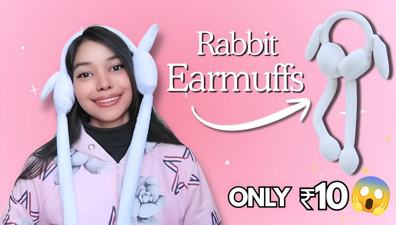 DIY Viral Rabbit Earmuffs at Home_ Only in ₹10🫣✨