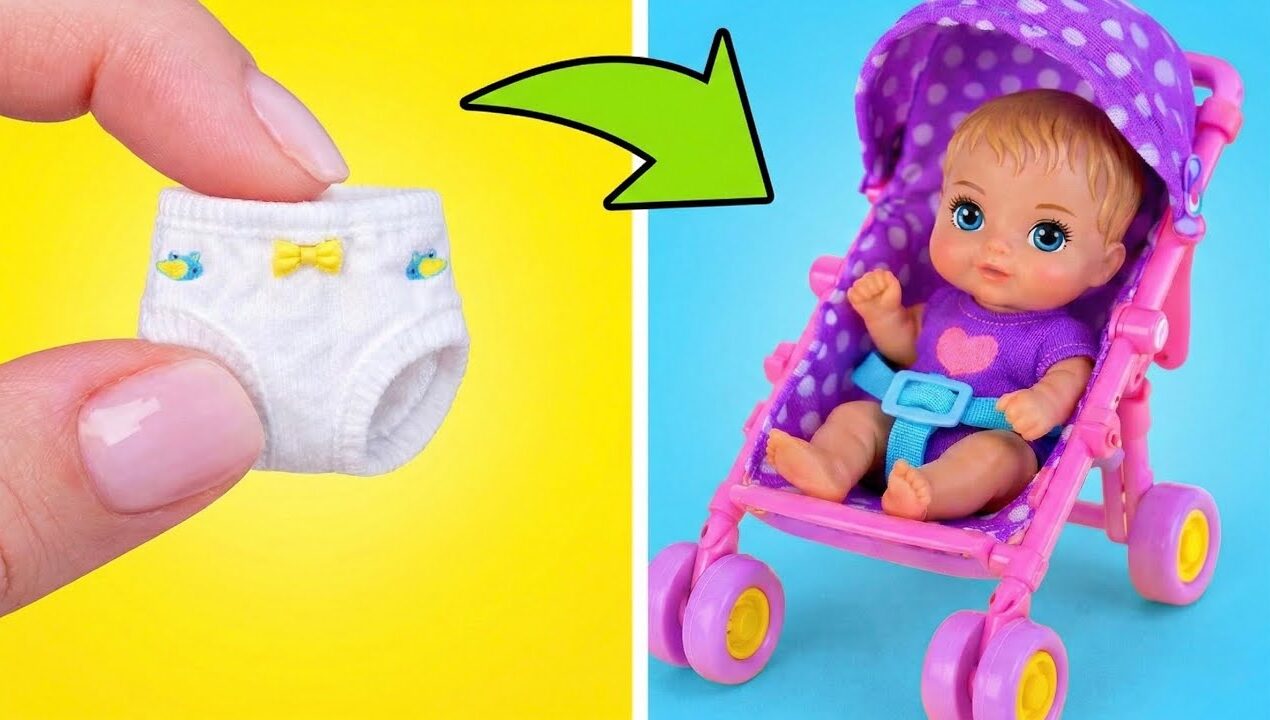 30 Itens DIY para Bebê da Barbie! 🍼 Carrinhos, Banheiras & Artesanatos Fofos
