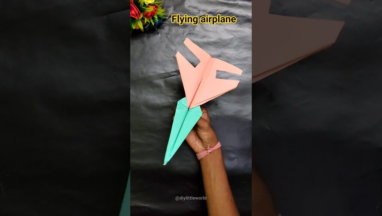 Diy flying airplane toy with Paper ✈️ Paper craft ideas 😱#shorts #origami #papercraft #viral #diy