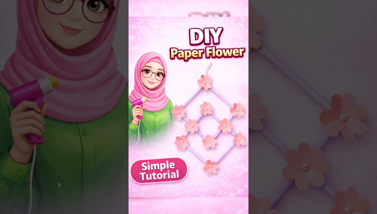 Paper Flower Wall Hanging 🌸 | Easy DIY Craft with paper✨