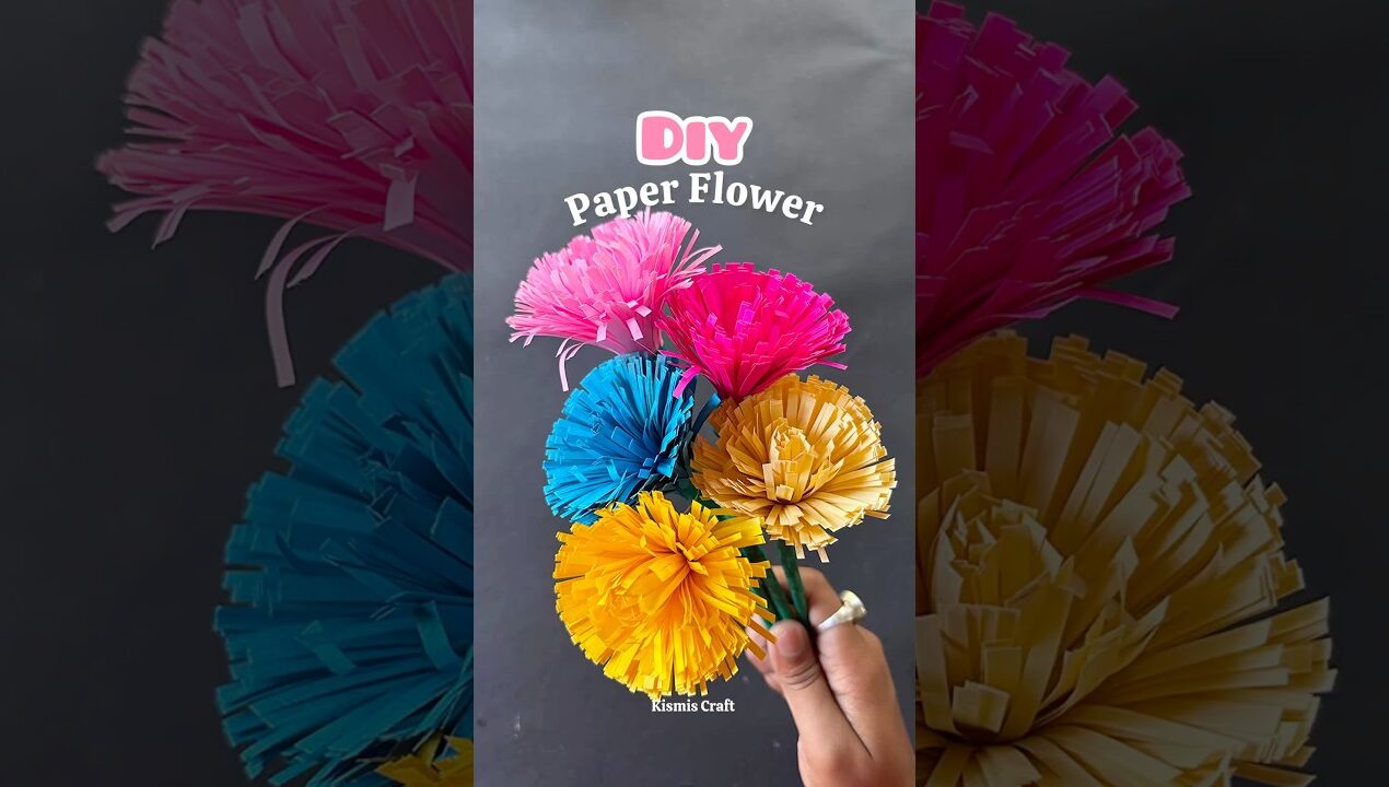 DIY Paper Flower #diy #craft #paperflower #handmade #shorts #youtubeshorts