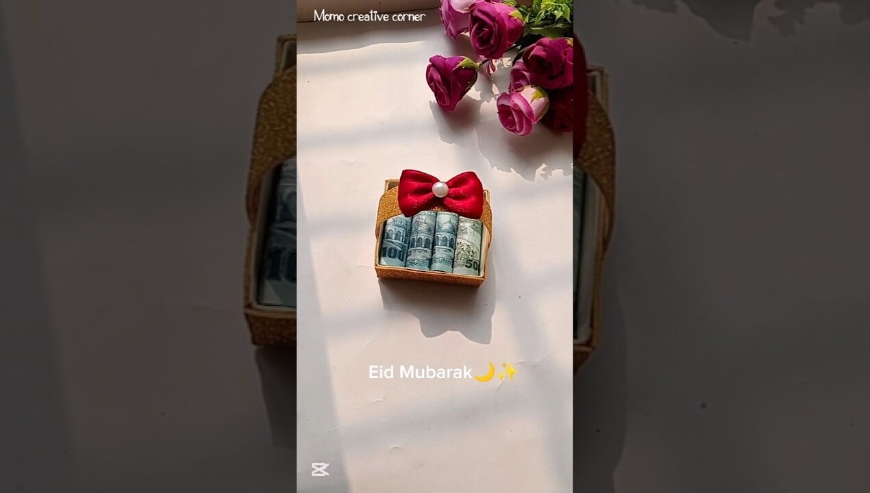 DIY Eidi basket🌙⭐💸 | Money bouquet for eid| Eid card| Eid gift box|#eid #eidcard #viral #shortsfeed