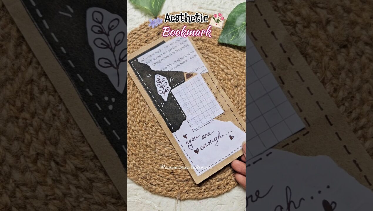 Cute handmade bookmark 📖✨💛 | Easy aesthetic DIY #diy #craft #bookmark #art #aesthetic #journal