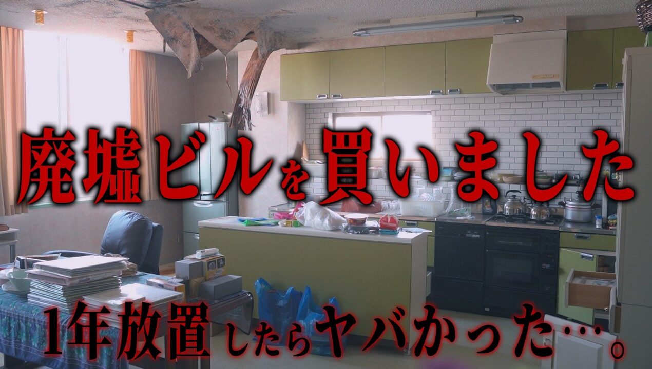 【絶望】廃墟ビルを買って1年放置した結果…雨漏りで天井が崩落するヤバすぎる事態に。【ルームツアー】【episode9 第15話】