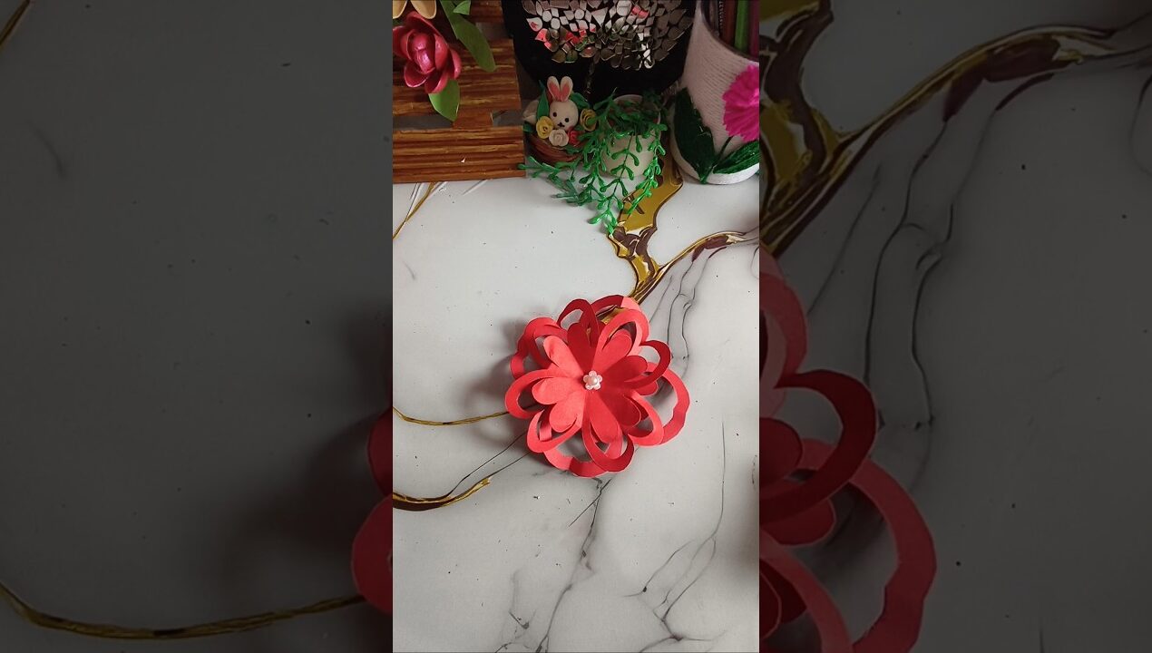 Diy paper flower 🌸 #shorts #handmade #youtubeshorts #diy #craft #art #papercraft #flowers