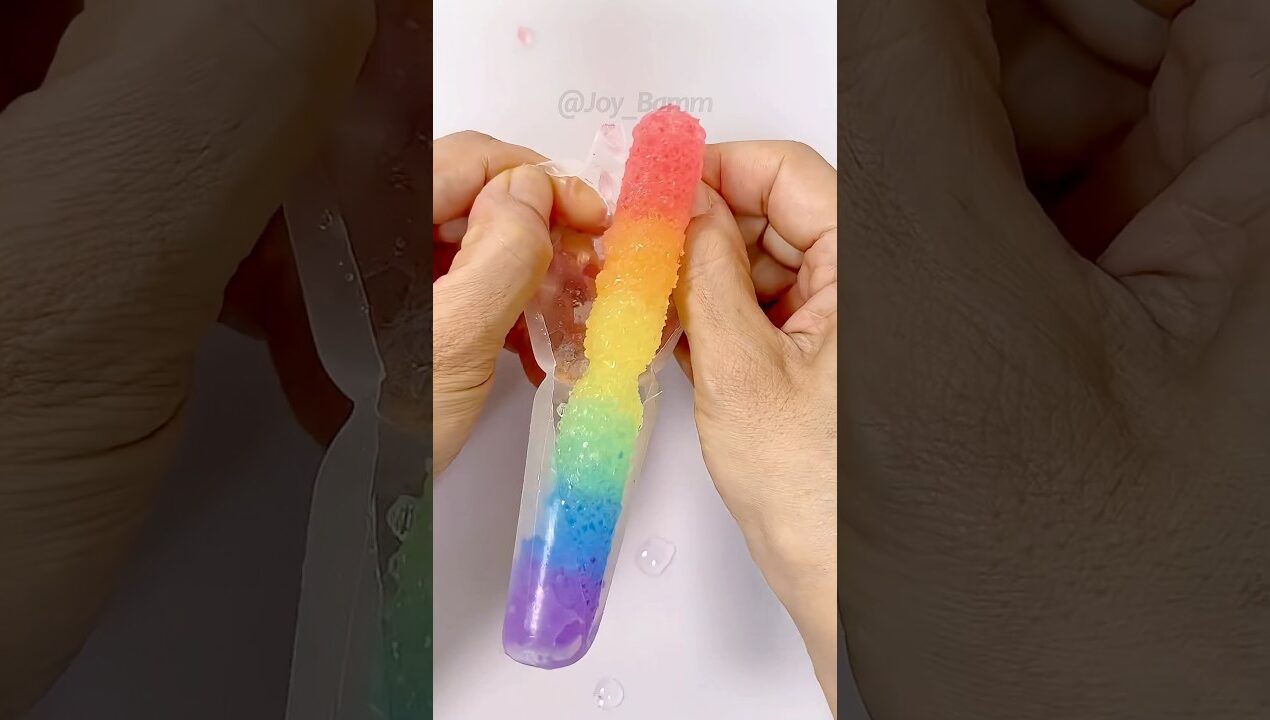 🌈DIY Rainbow Ice Pop #orbeez #creative #ideas #viral