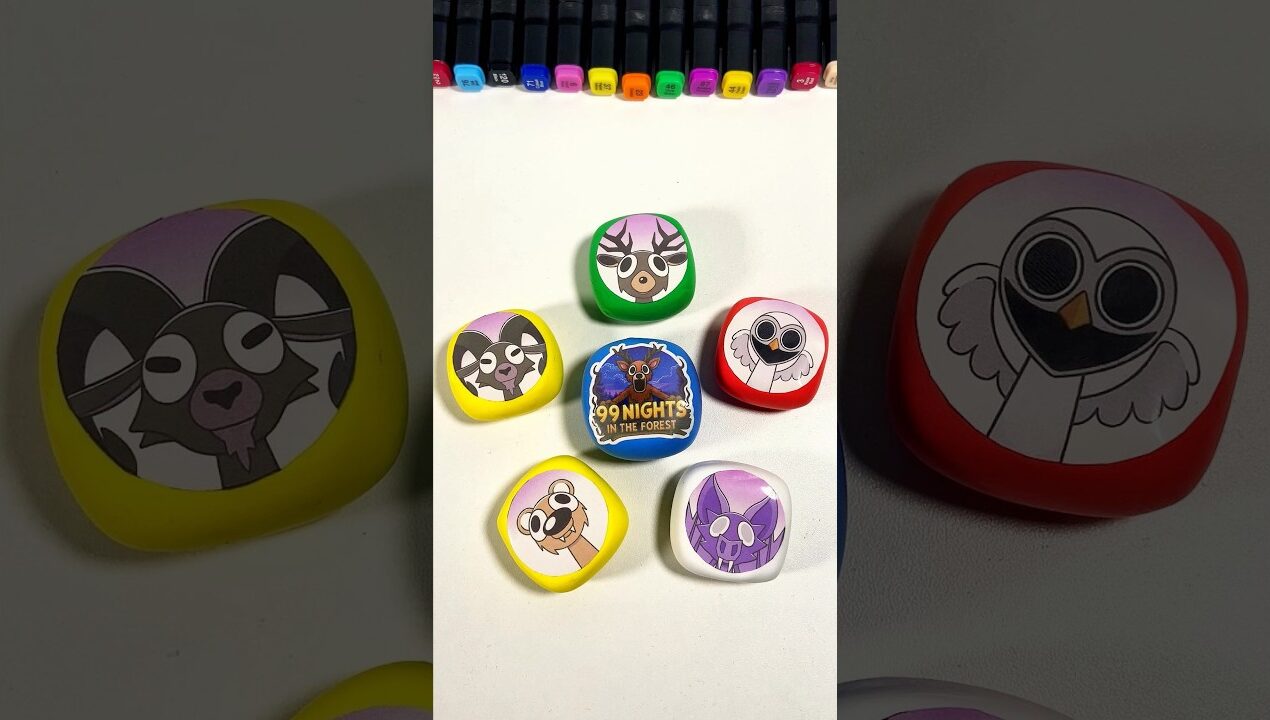 Making blind boxes with clay#clay #99nightintheforest  #diy#lego