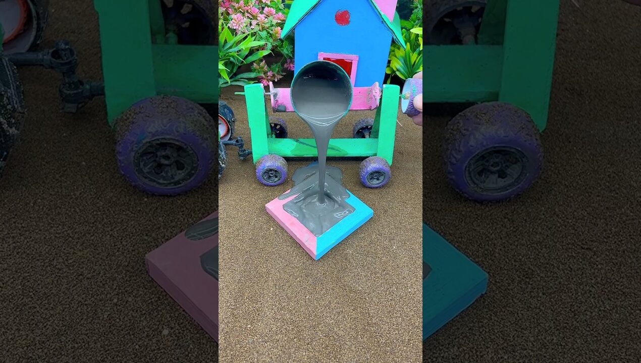 ⚙️ Mini Water Pump DIY | Cement Engineering Build #shorts #youtubeshorts