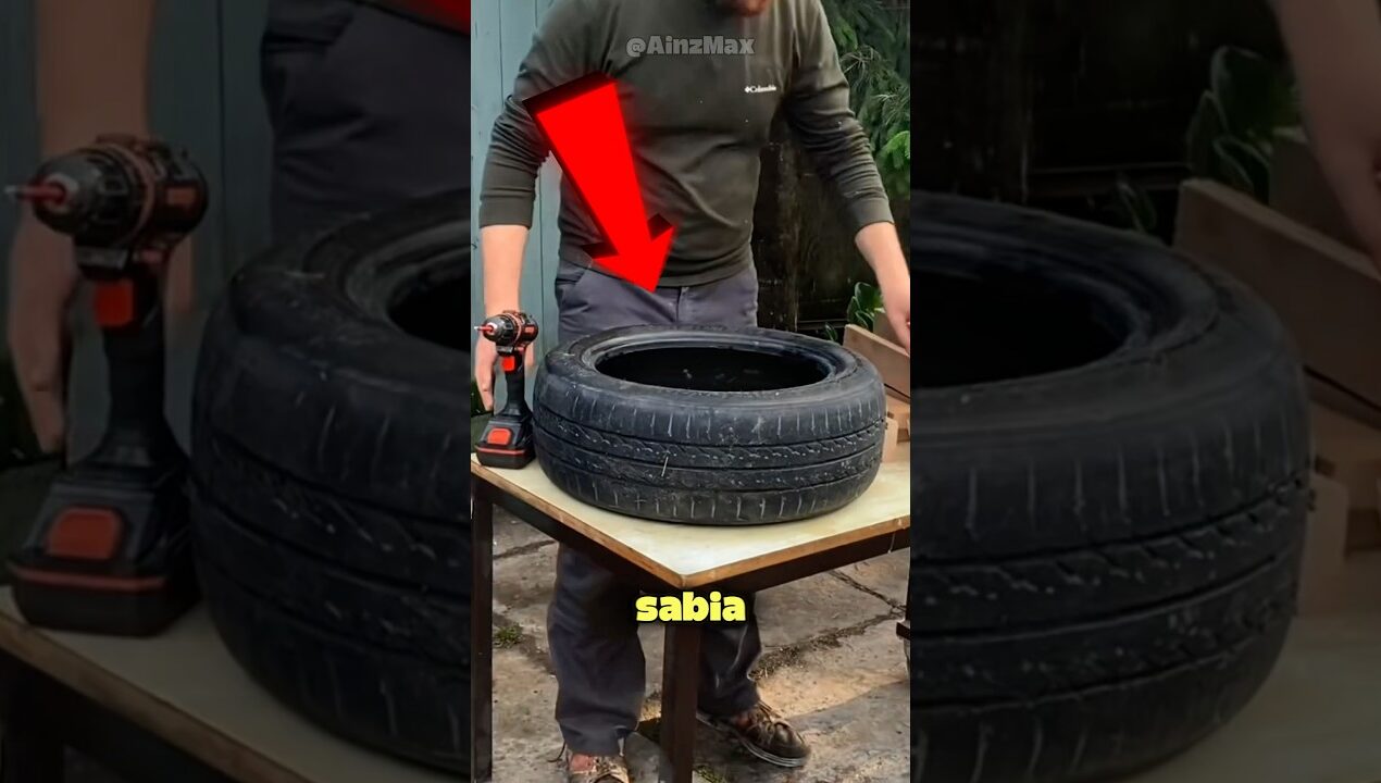 DIY: Vaso de Jardim Feito com Pneu Velho 🌸