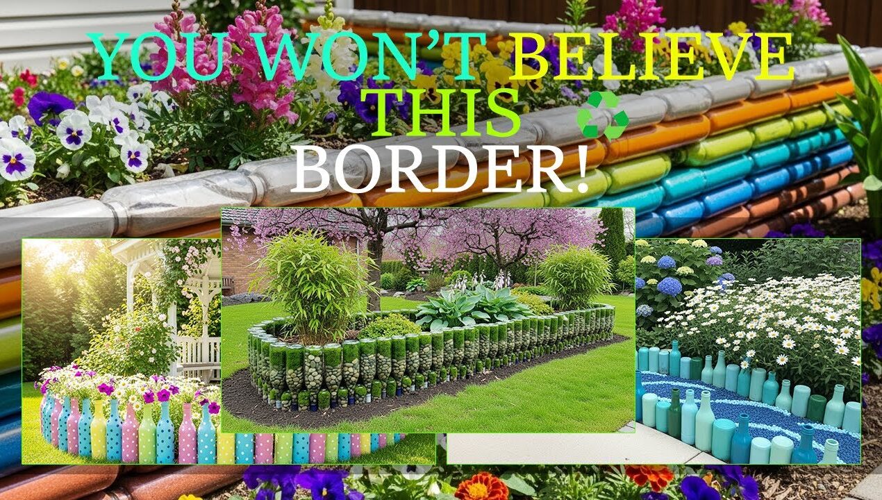 DIY Garden Magic ✨ From Bottles to Beautiful Borders – Small Yard Makeover Hacks!