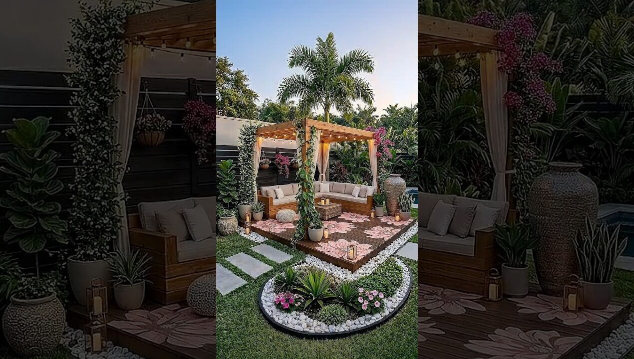 Cozy Backyard Pergola Setup, Dream Outdoor Living Space #pergola #backyarddesign #outdoorliving #usa