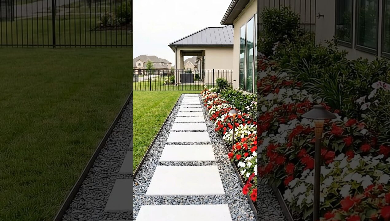 Clean Modern Backyard Walkway | Beautiful Garden Path Design