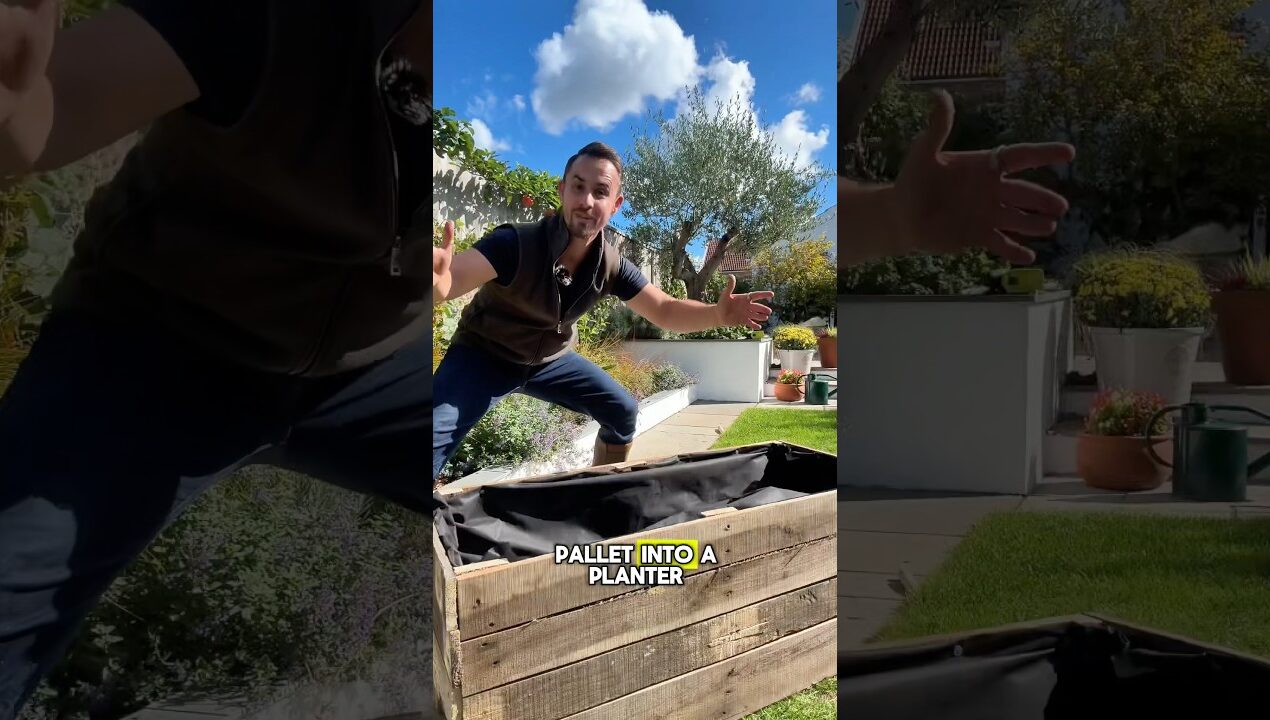 How to build a pallet planter #garden #gardening en