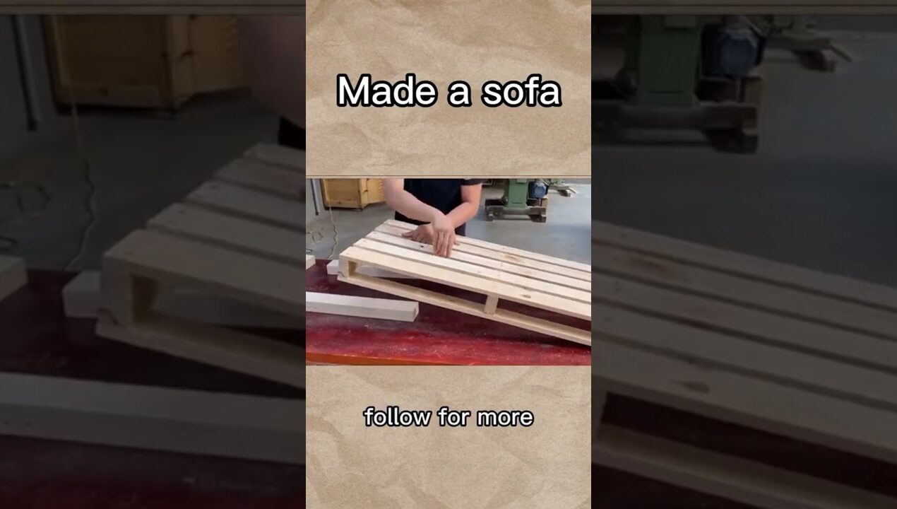 Amazing Ideas Woodworking Project From Pallet – Build A Outdoor sofa From Old Pallets #shorts