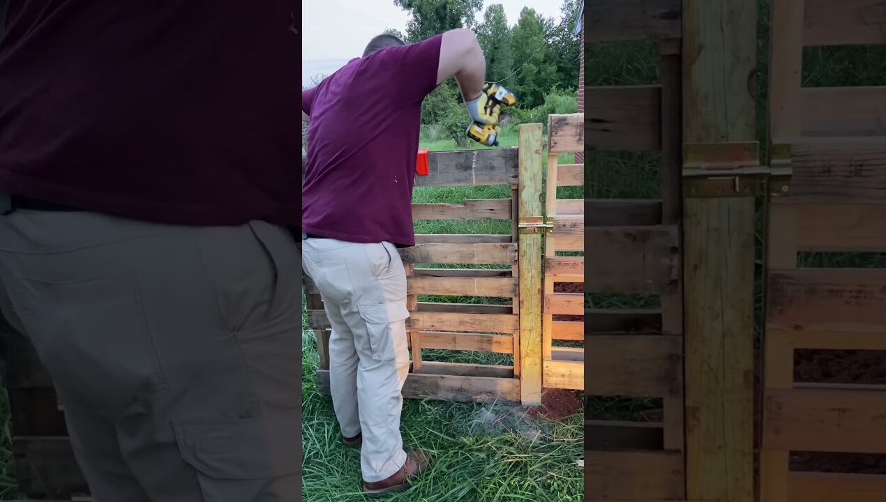 DIY PALLET FENCE PT 2 #diy #farm #fence #project #home