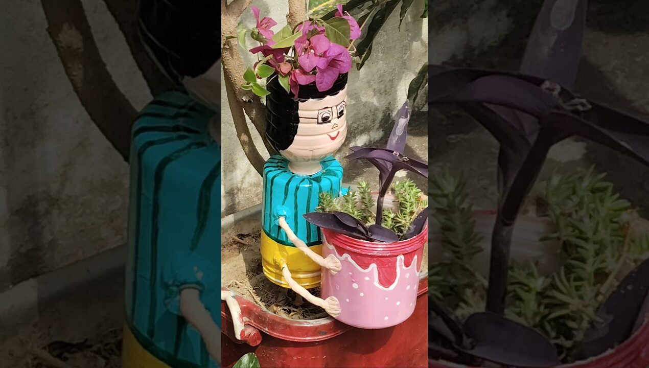 Home Decor DIY Ideas, flowerpot #diyhomedecor #handmadeplanter #bestoutofwaste #youtubeshort