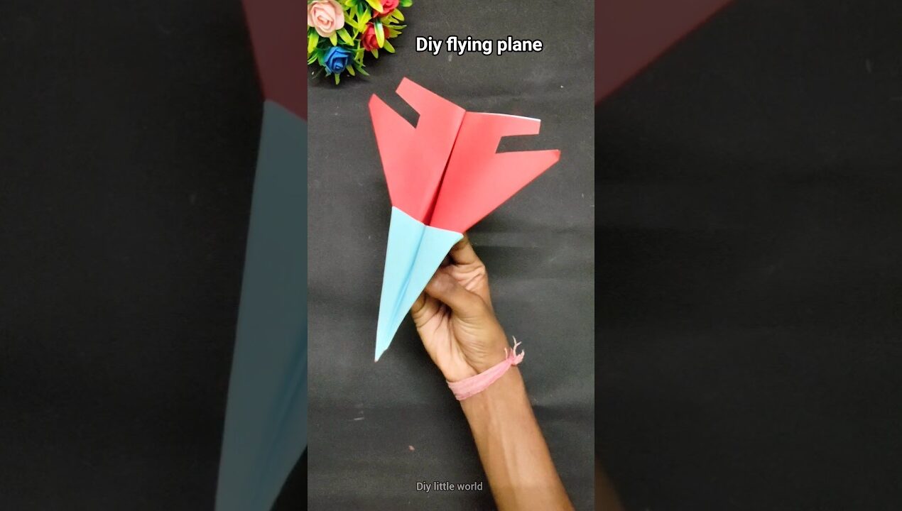 Diy flying plane toy with Paper ✈️ Paper craft ideas😱#papercraft #origami #viral #shorts #diy #craft