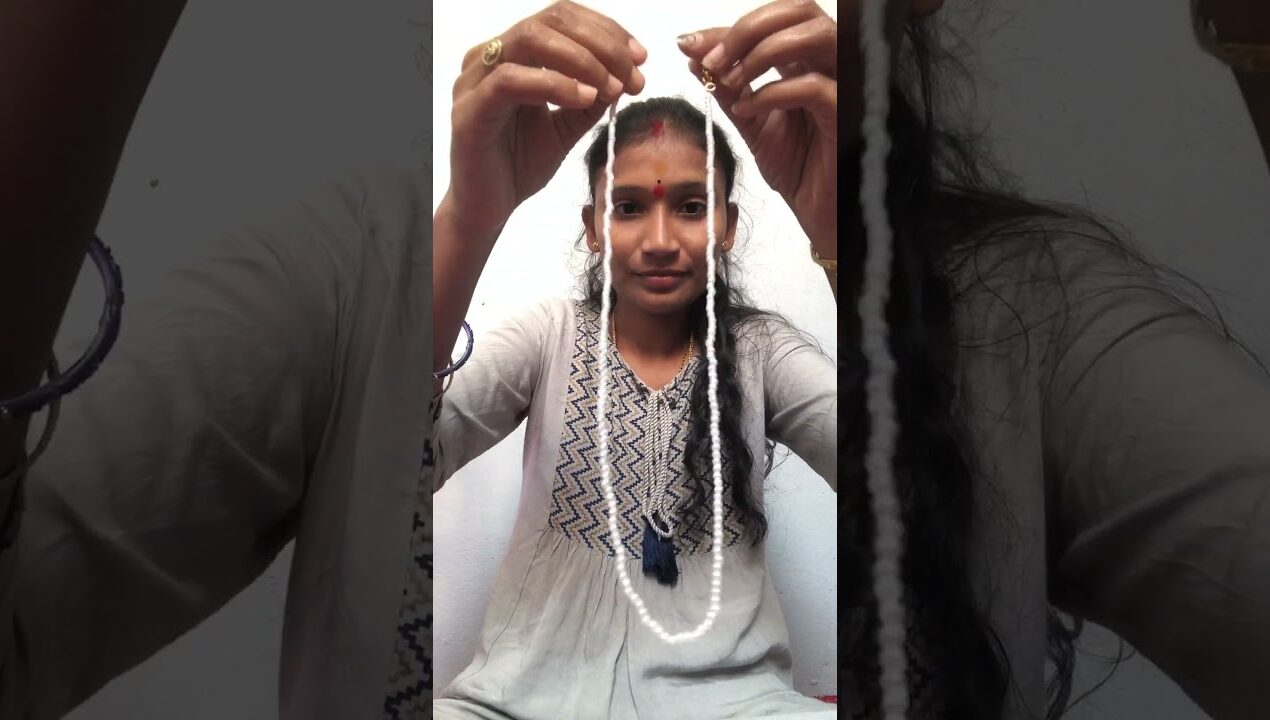 DIY-68 chuni pearl’s tho haram #viralvideo #necklace #viral #rajisokshi #diy #diycrafts #diyshort