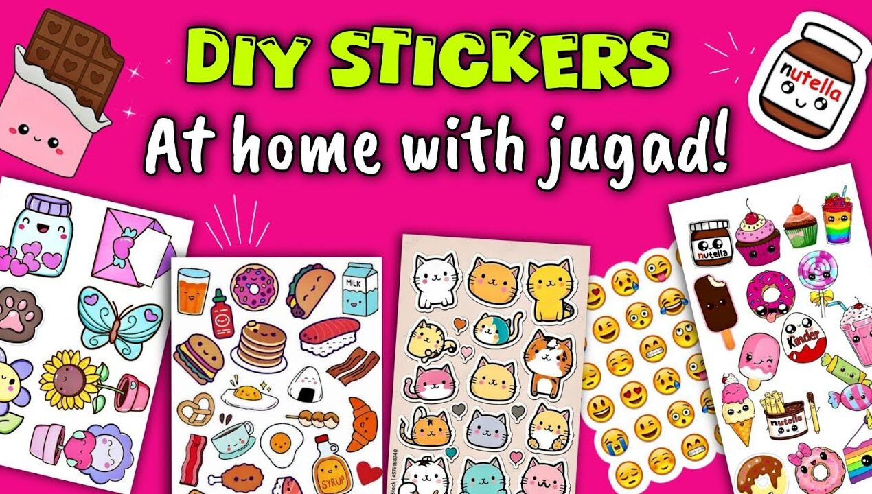 Cutest 🎀 DIY Stickers at Home with (6 Hacks! ) Just jugad!💡