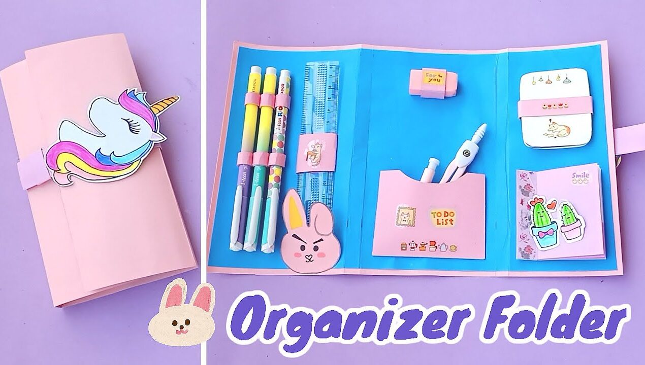 DIY FOLDER ORGANIZER – BACK TO SCHOOL || Crafts DIY || how to make folder organizer || Diy organizer
