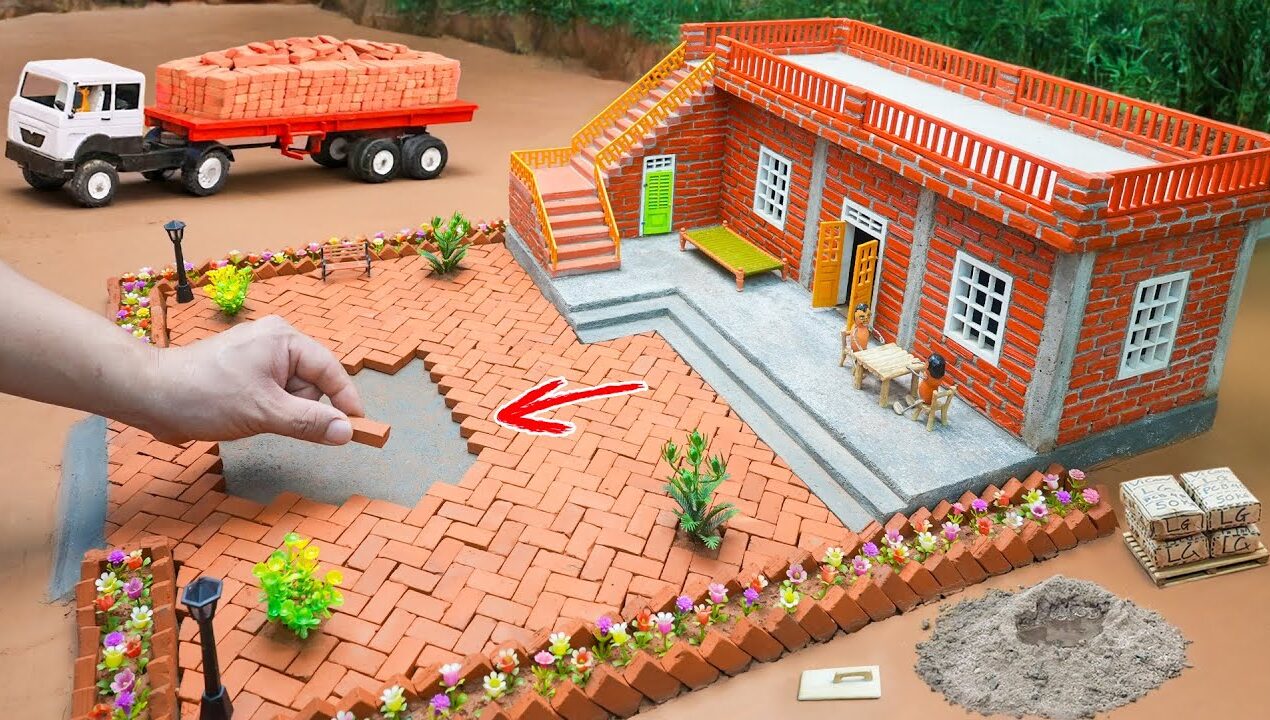 Catastrophic Storm | DIY Mini House Building with Bricks and Cement Construction Science Project