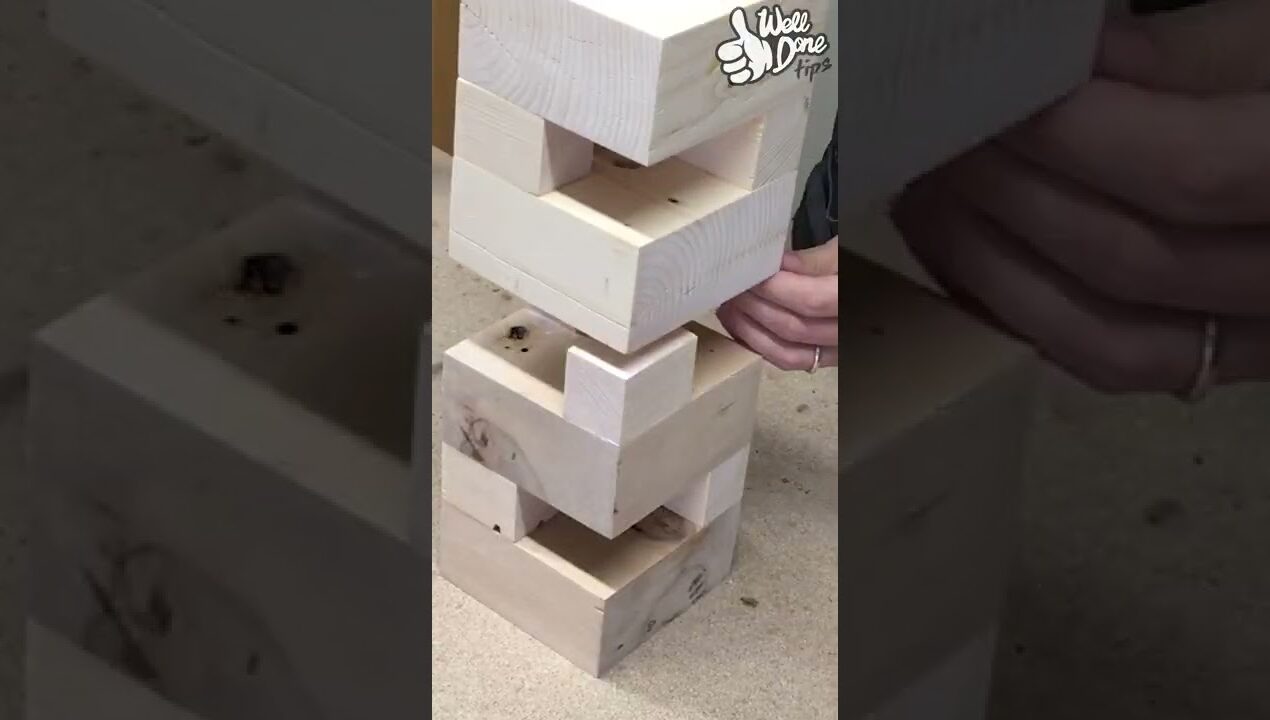 Woodworking Colored LED Lamp From Pallet Wood Blocks #shorts